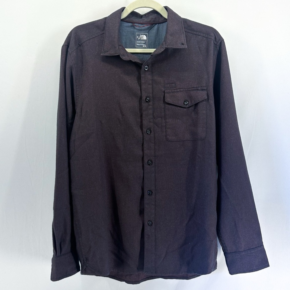 The North Face Men’s Burgundy Thermocore Flannel Button Down Shirt Medium